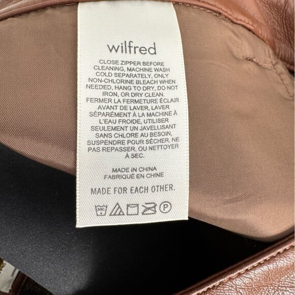 Aritzia Wilfred Melina Pant in Japanese vegan leather congac tan size 6 - Picture 7 of 8